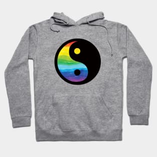 rainbow yin yang Hoodie